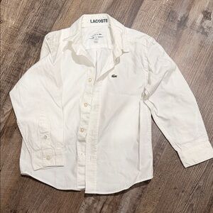Lacoste Kids Classic White Button-Down Shirt